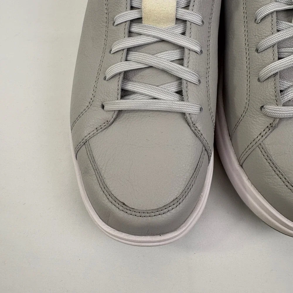 Kizik Sydney Womens Leather Hands Free Slip On Sneakers Harbor Mist Grey Size 10